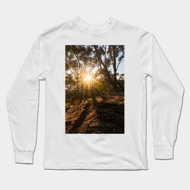 Sunrise on Blackwall Mountain on NSW Central Coast Long Sleeve T-Shirt by Geoff79